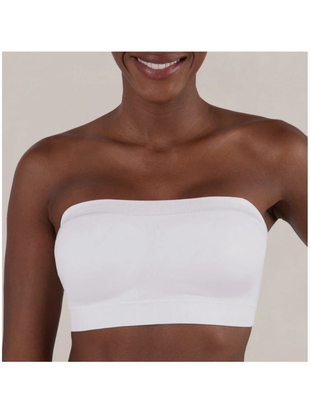 NWT Shapermint Trukind Convertible Strapless Bandeau Bra White Sz S